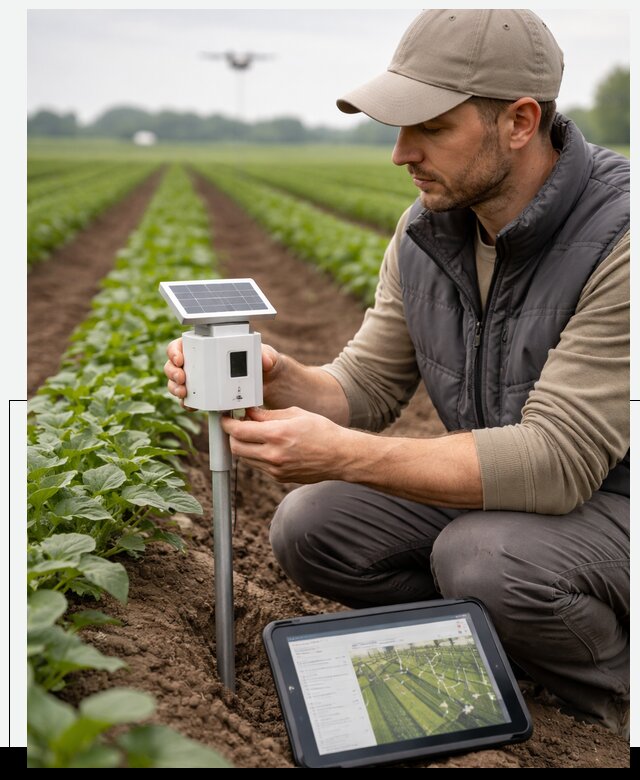IoT мониторинг сельскохозяйственных полей и контроля в Воскресенске